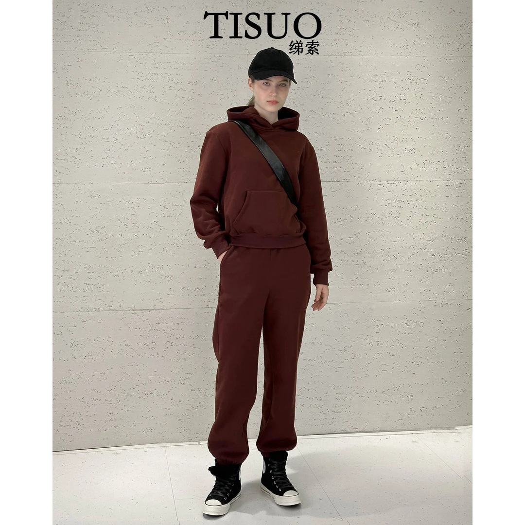 TISUO/绨索三角刺绣休闲卫衣套装  TS312211