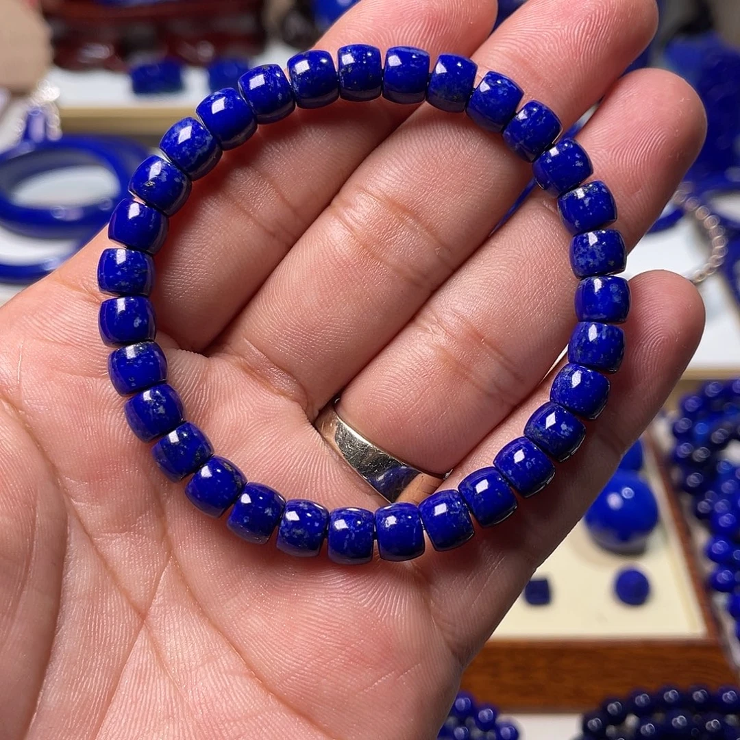 青金石未镶嵌福利精工直切7mm手串