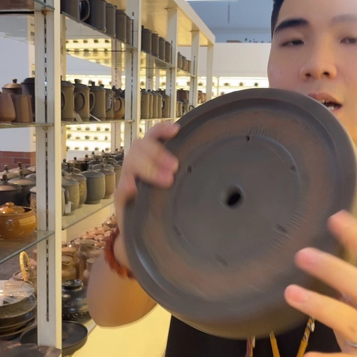 钦州坭兴陶半斤装茶叶罐壶承