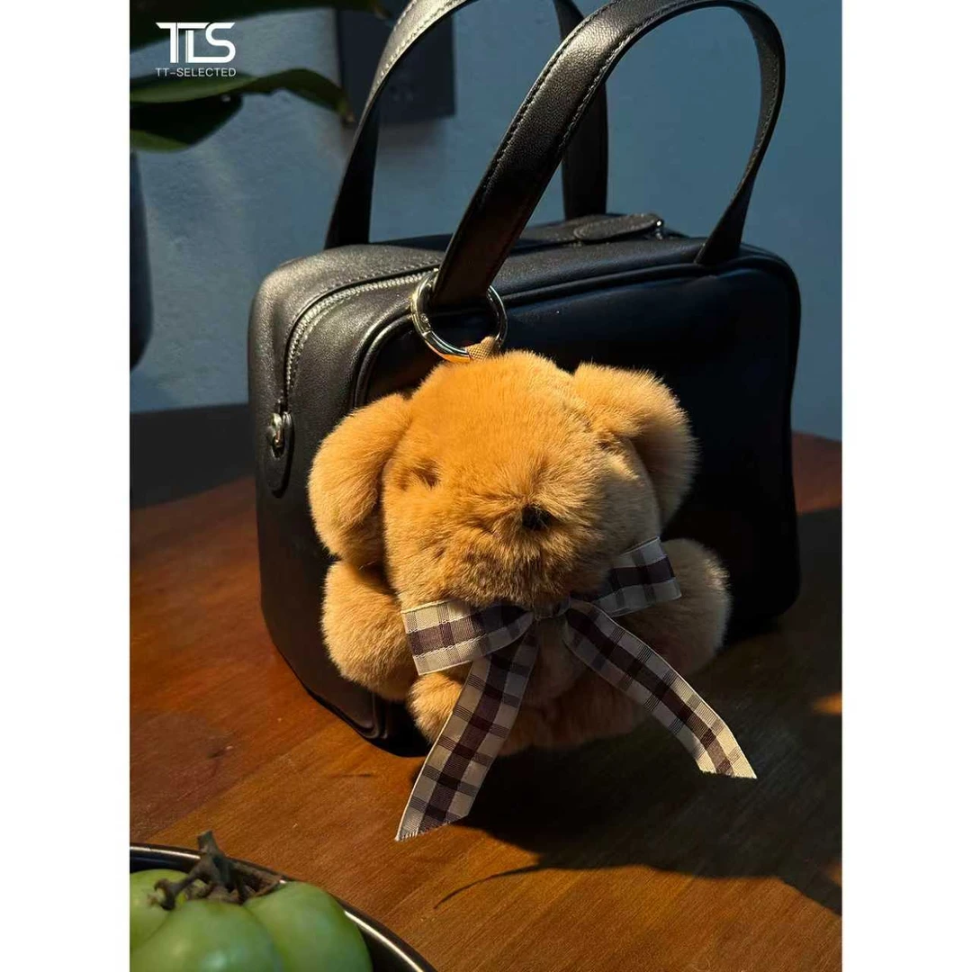 TT【小熊】獭兔毛包包挂件可爱毛绒玩具玩偶TT-P5021