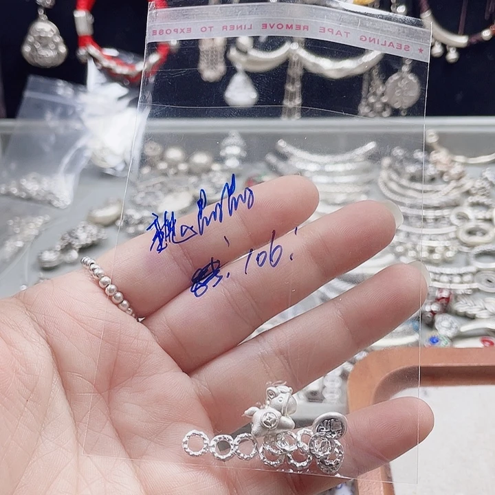 银足银银饰配件小马通孔