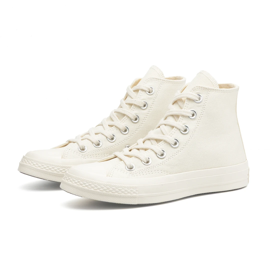 火星几何帆布鞋高帮情侣小白鞋2025春夏软底透气小众时尚学生板鞋