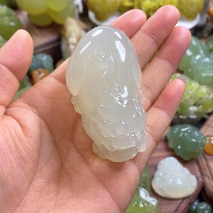 蛇纹石玉未镶嵌手把