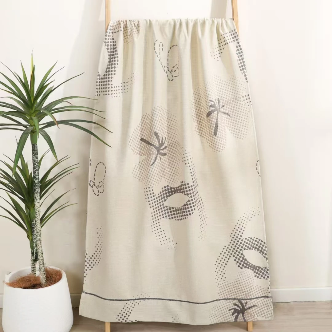 【花卉香奈儿】80*160cm高奢罗布麻加厚吸水大浴巾