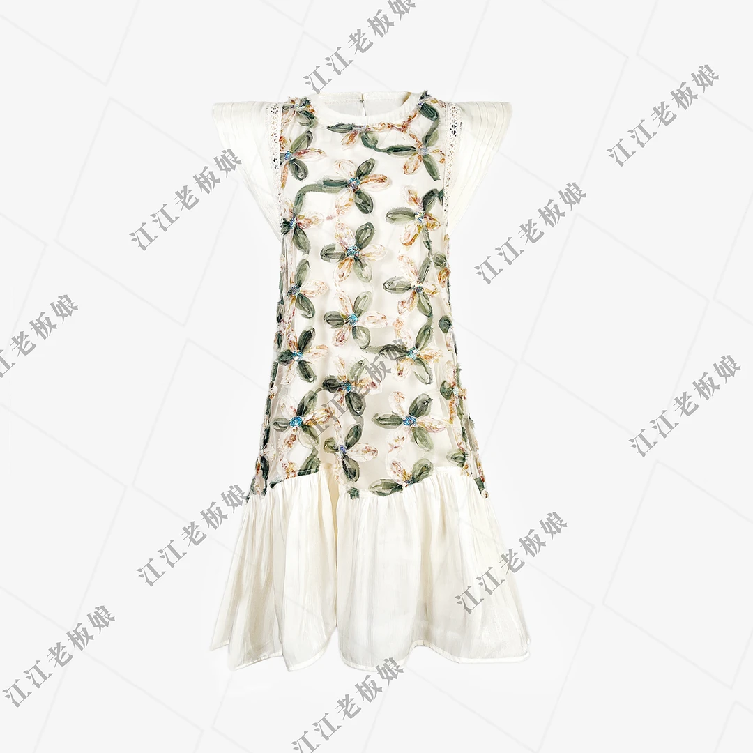 【有才专属】碎花气质时尚夏季轻奢女士法式修身优雅连衣裙W2521702