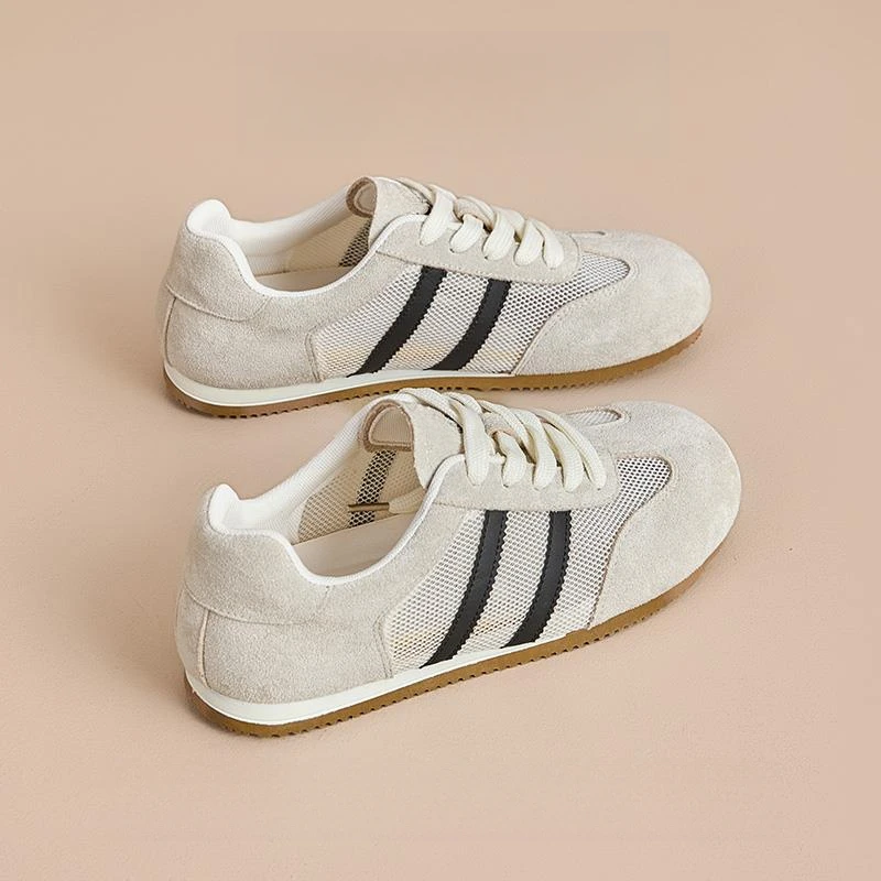 苏苏严选德训鞋女2025新款夏季复古休闲舒适轻便厚底运动鞋单网鞋