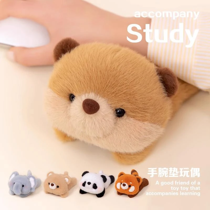 掌中偶毛绒玩具桌面手腕垫玩偶桌伴娃娃鼠标手腕腕宝毛茸小公仔