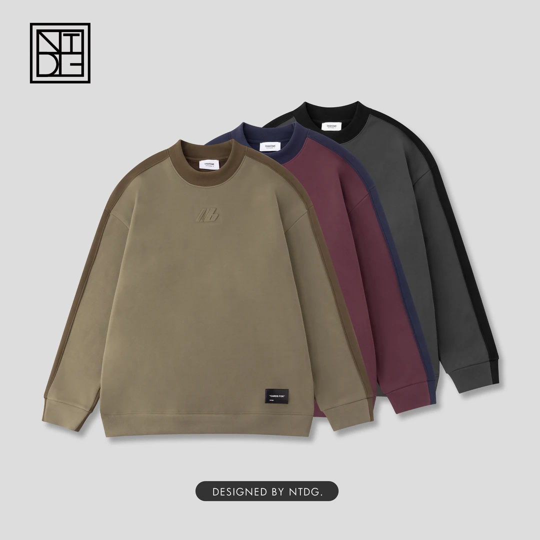 冬季加厚款纯色字母钢印磨毛卫衣95236