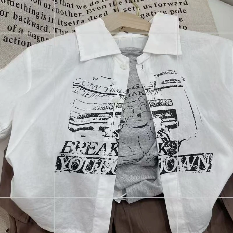 缇米棉布短袖衬衣