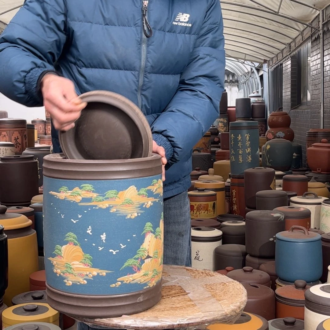 紫砂茶叶罐12 饼茶叶罐