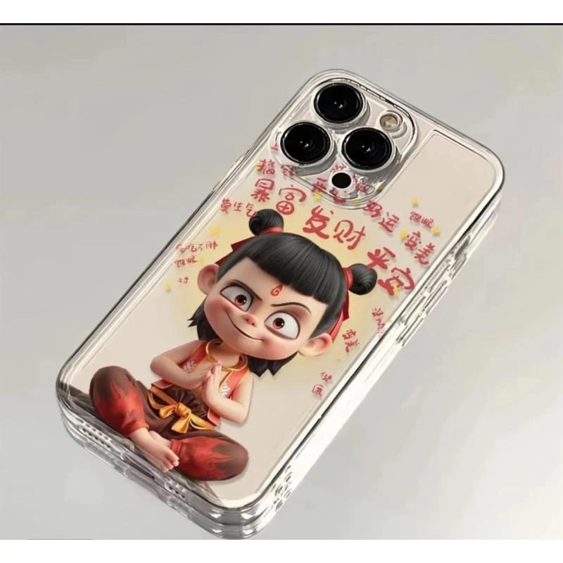 欧克里里哪吒心想事成适用iPhone16/15手机壳华为P70vivo小米oppo