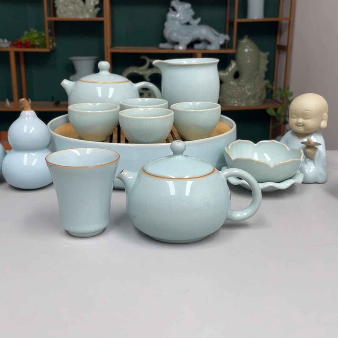 瓷手工西施壶带礼盒送杯子
