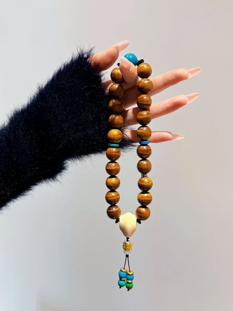 手链 精品水波纹设计款1.5手工串民族风新中式百搭饰品单圈配饰