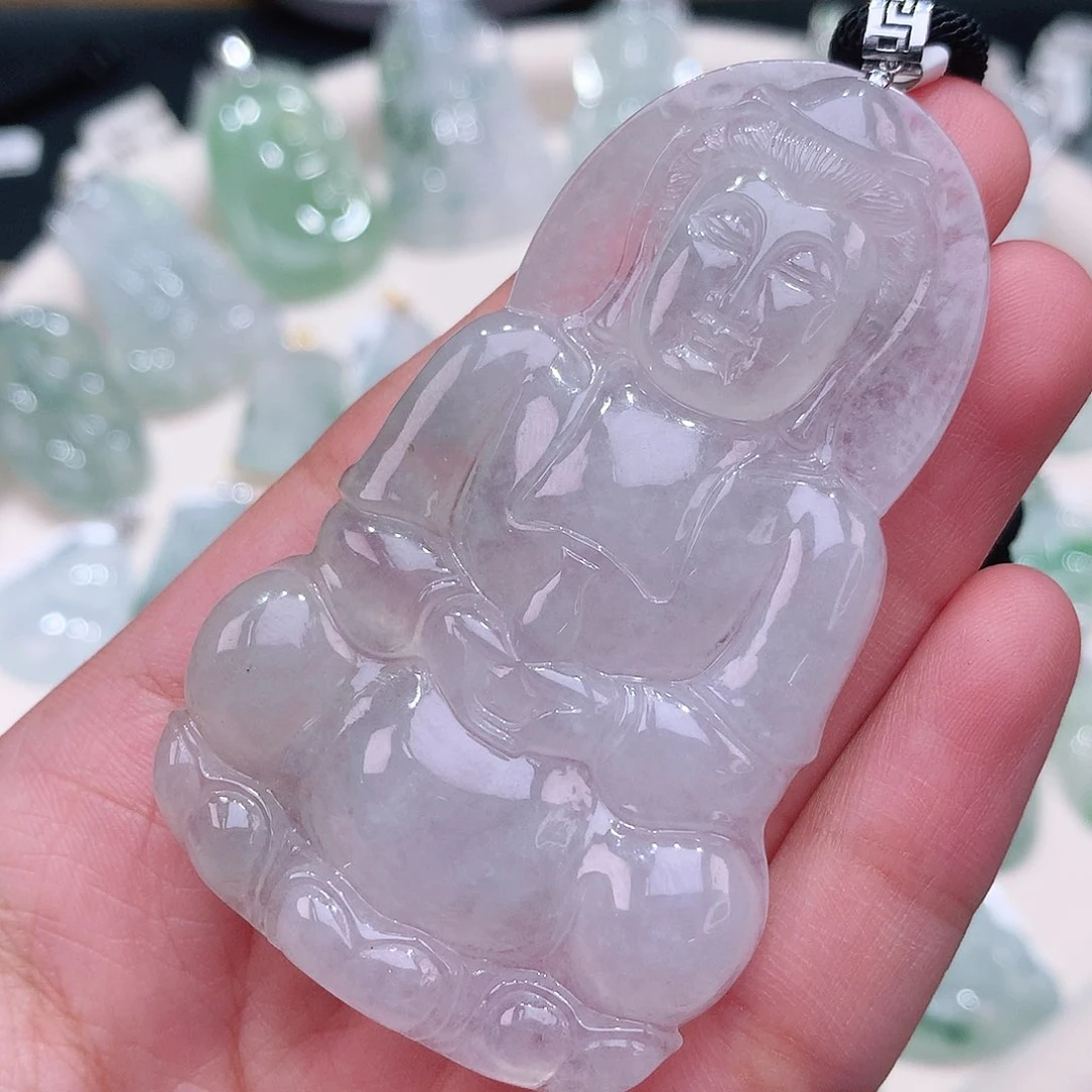 颈饰18K金镶嵌翡翠69.5-43-6