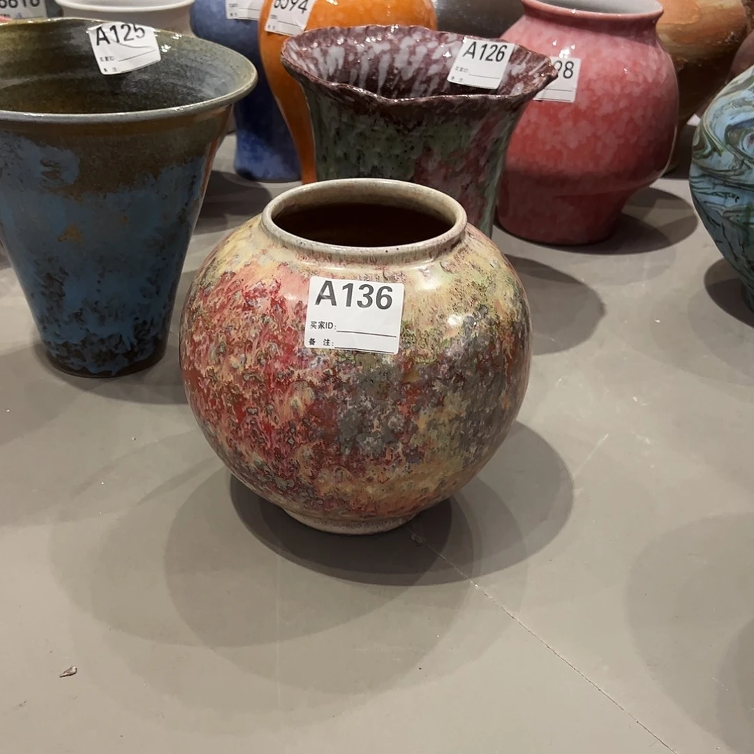 瓶a136高20口10陶瓷花瓶无孔