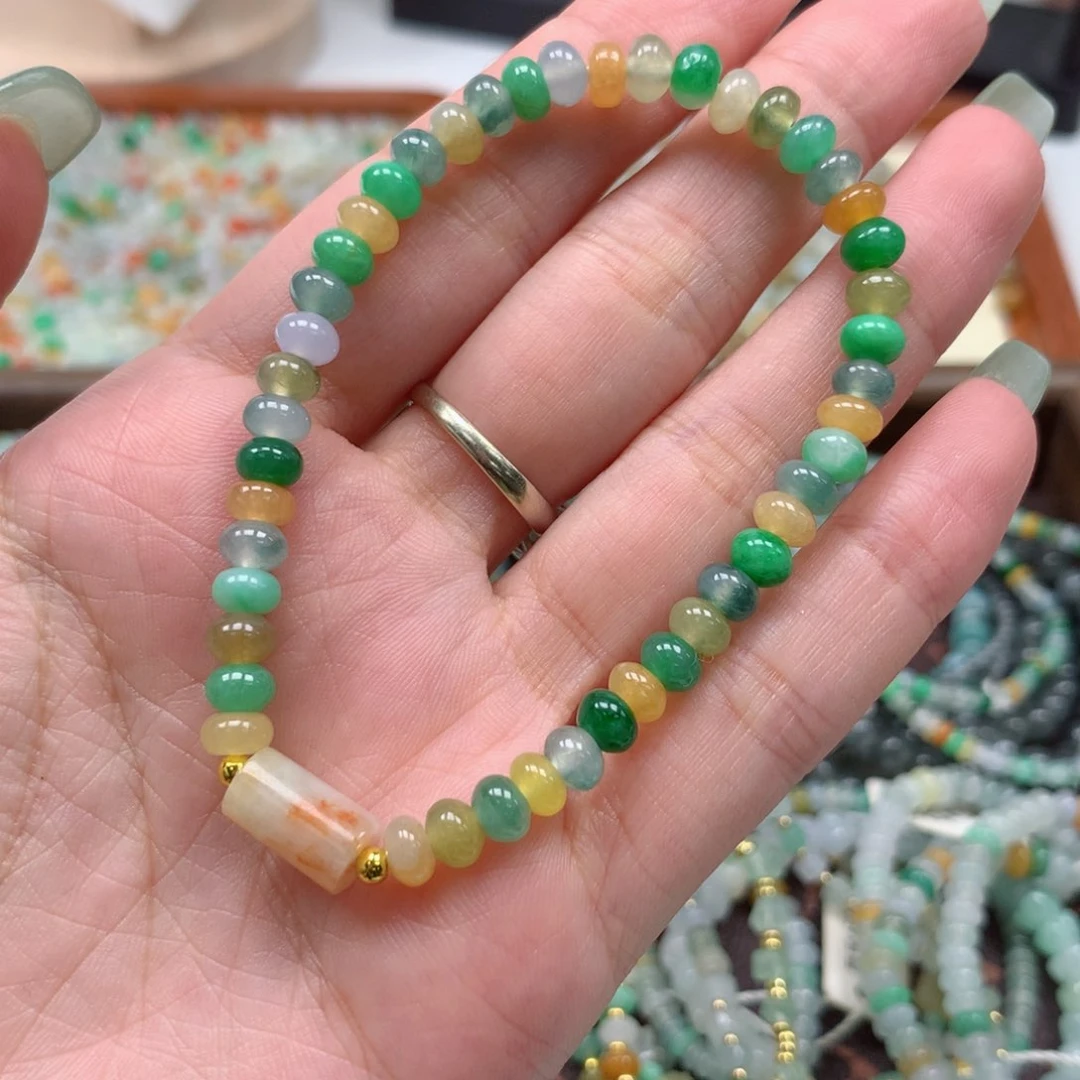 散珠翡翠哒**?鼓珠手串
