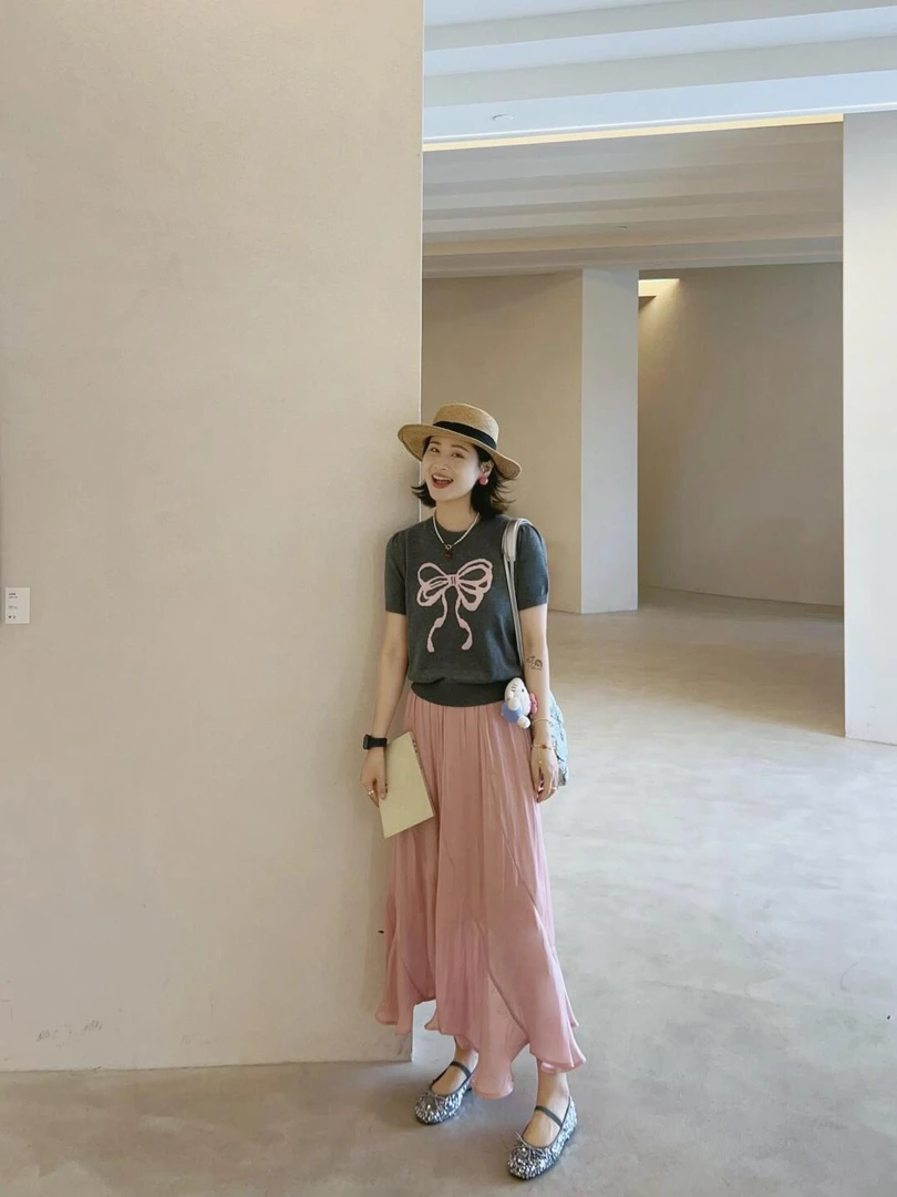 甜美清新日系半身裙时尚套装中国风气质复古显瘦修身上衣短袖夏季