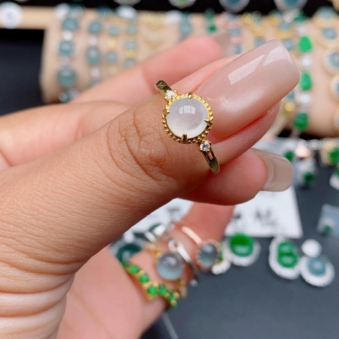 银S925镶嵌戒指翡翠