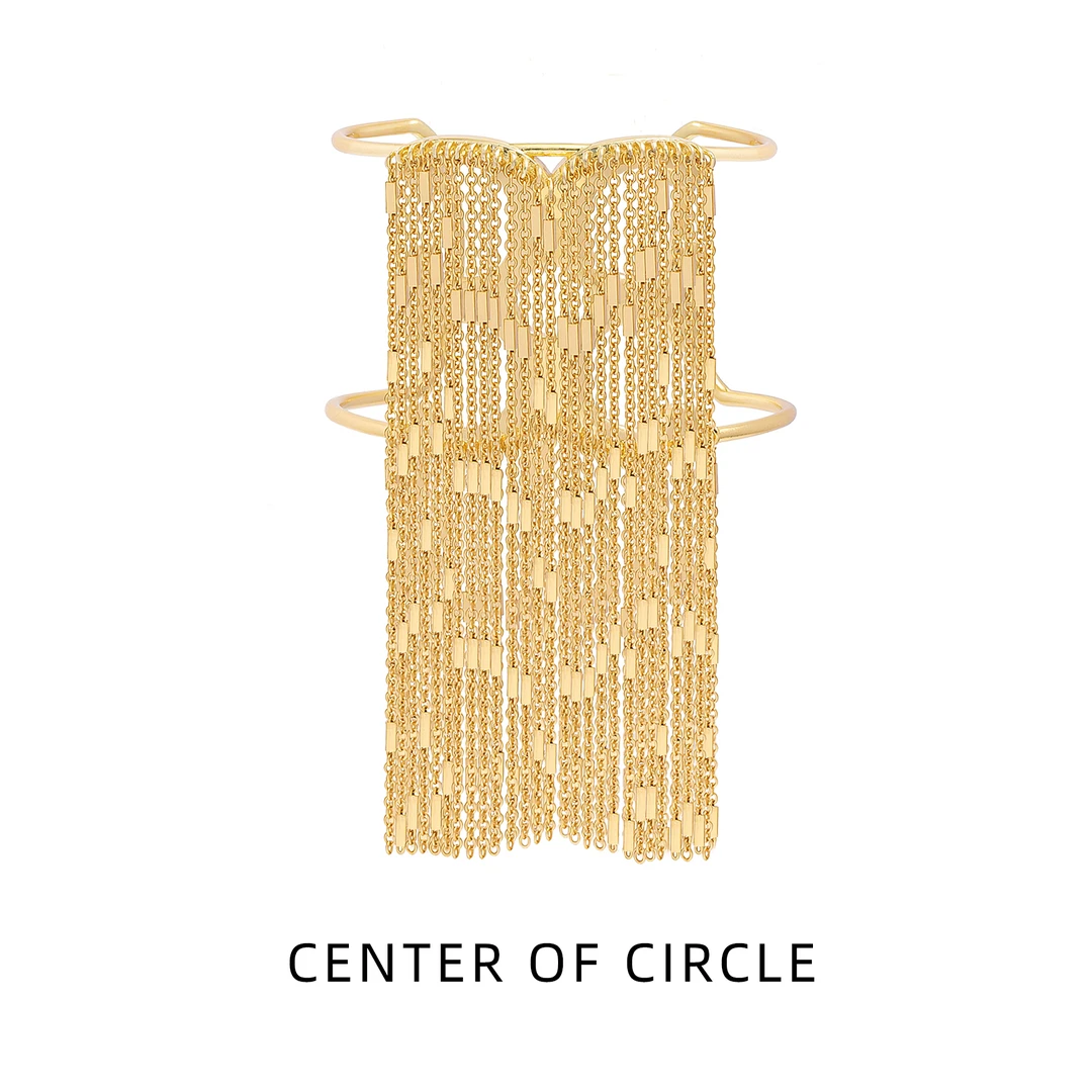 铜合金手镯 Trace Echo系列-logo流苏链条镂空手镯