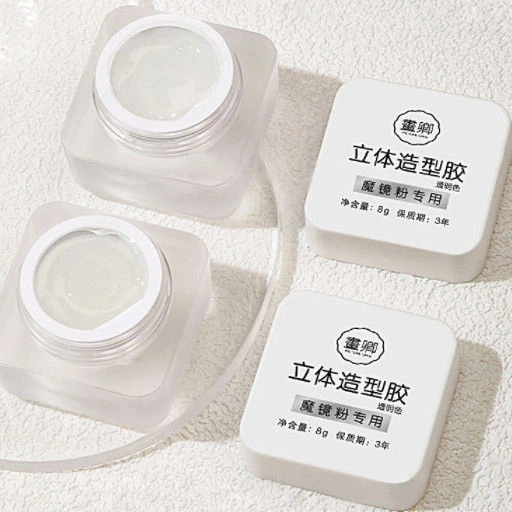 立体造型胶魔镜粉专用半固态粘大钻胶蹭粉造型免洗美甲店专用胶