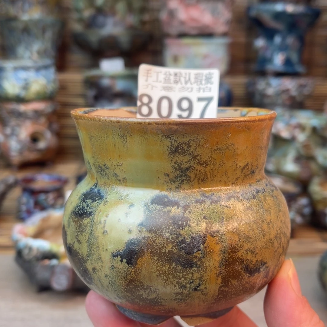 手工花盆默认瑕疵完美者勿拍