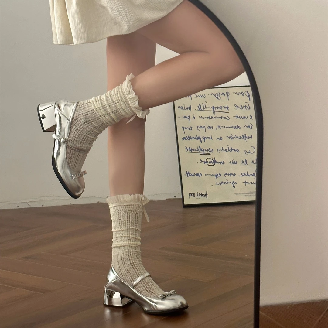 明星同款百搭鞋子玛丽珍女鞋子女款爆款2025新款仙女风粗跟JK单鞋