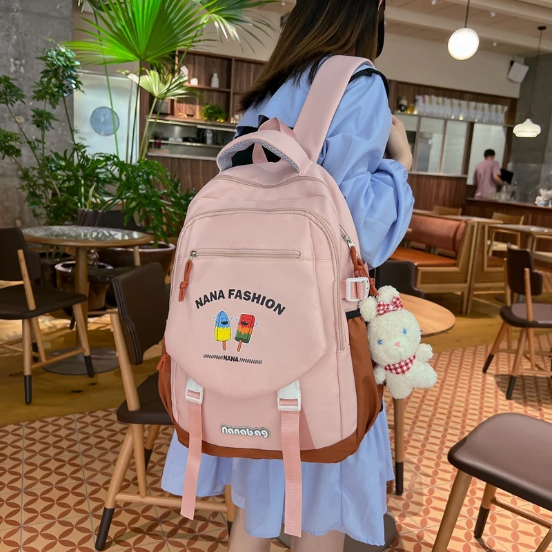 女防水减负水果双肩清新甜美书包韩版双肩背森系