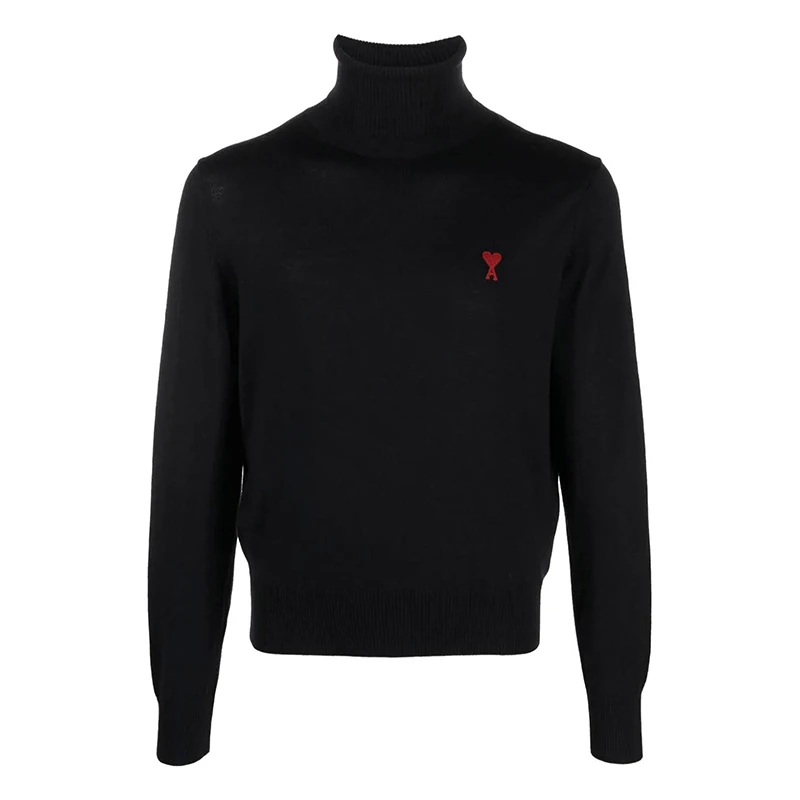 全新未使用 AMIPARIS 【国现】男女同款爱心刺绣毛衣 FKS411KN0025