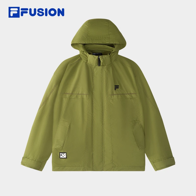 FUSION 梭织外套户外连帽夹克T11M443702F