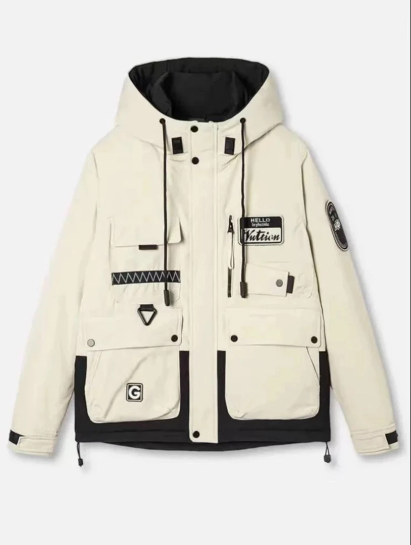 （帅大）*DM2030【米色】极寒冬季保暖情侣工装（无水洗标）外套-非标