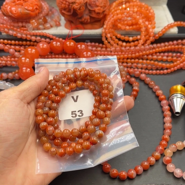 南红玛瑙未镶嵌多样性发货默认微瑕称重7mm