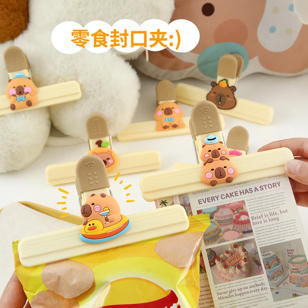 可爱封口夹家用创意学生便携式防潮密封夹日式收纳盒网红少女心韩