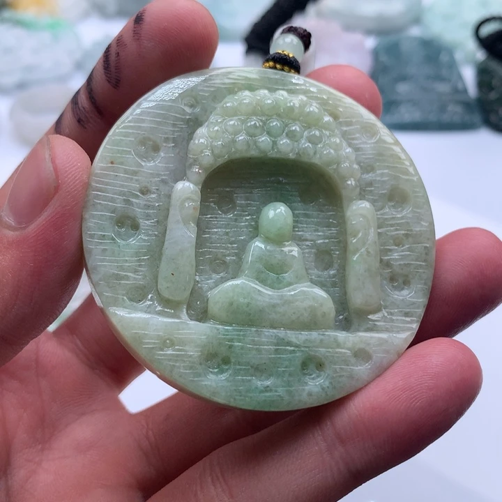 颈饰未镶嵌翡翠保真天然a货翡翠