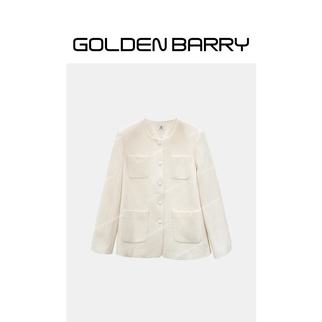 124088气质上衣法式外套精致肌理小香风外套【微瑕】