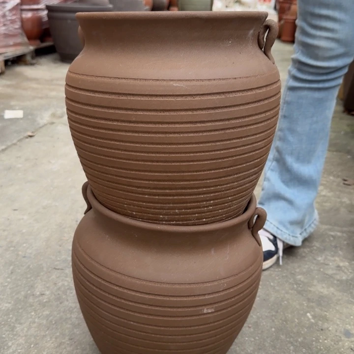 紫砂花盆口25高30宜兴紫砂瑕疵发霉