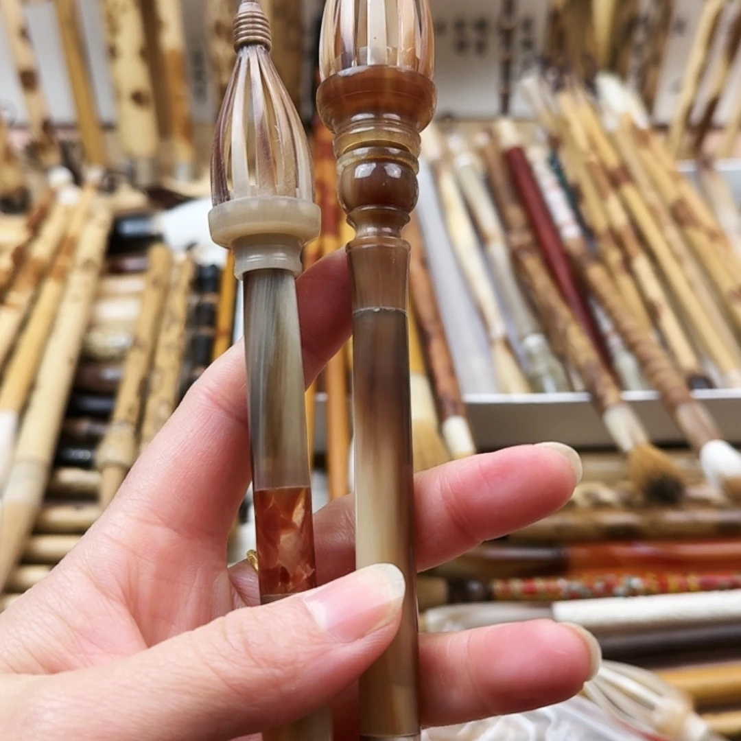 全牛角仿唐毛笔黑兼狼豪