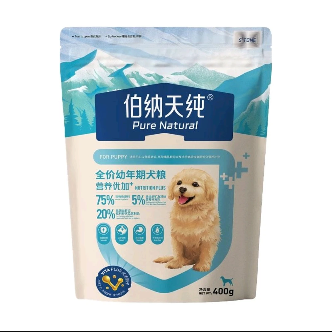 伯纳天纯营养优加系列全价幼年期犬粮400g