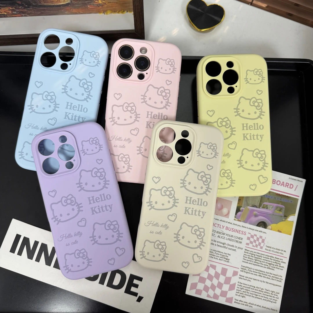 高品质镭雕线条KT适用于iPhone15按键全包16pro精准孔16promax壳