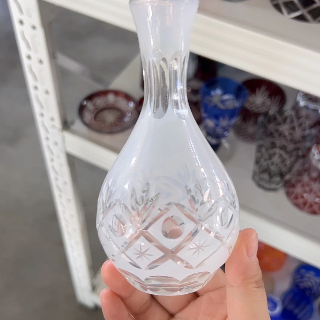 水晶玻璃平底款微瑕一个