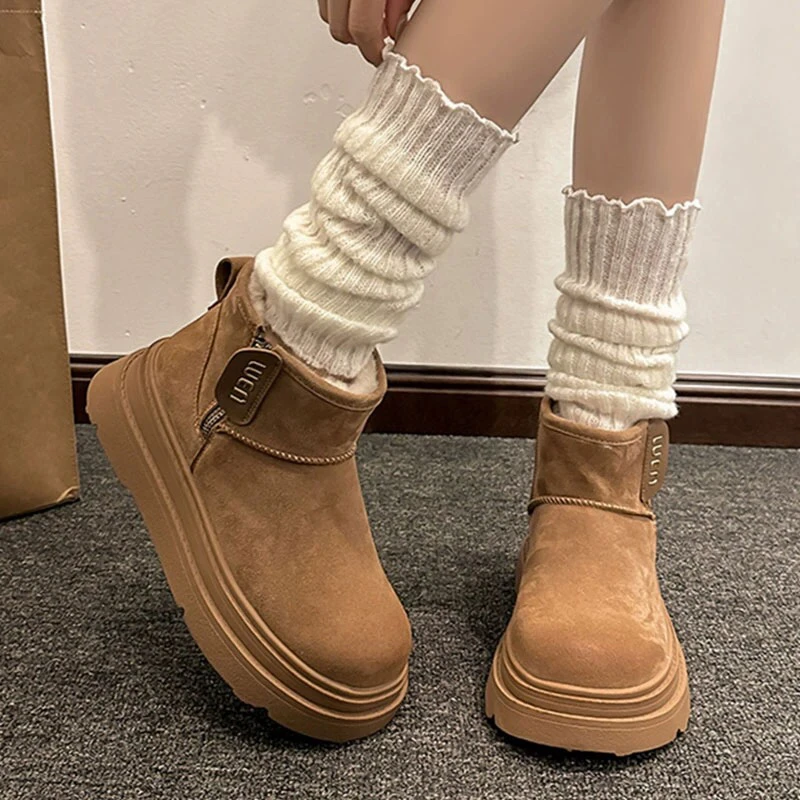 9398女士真皮雪地靴