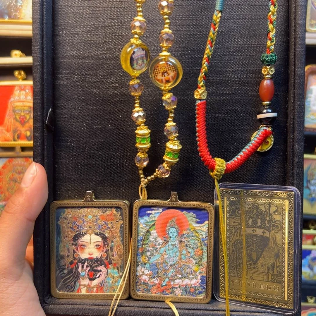 ****）吊坠扎基拉姆绿度母绳3