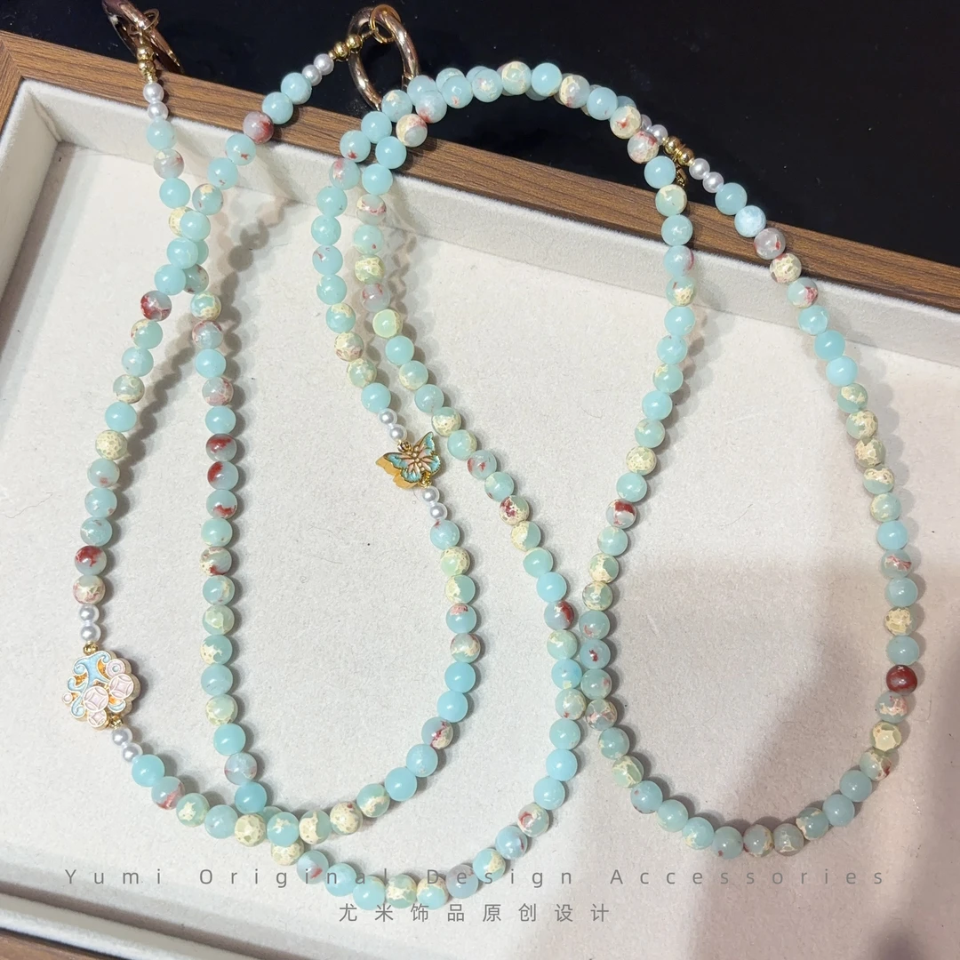 尤米原创设计手机链高端女款防丢手机挂链绳节日百搭礼物L3030