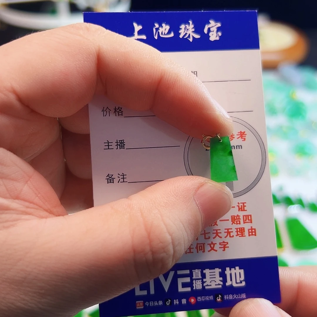 颈饰18K金镶嵌翡翠翡翠