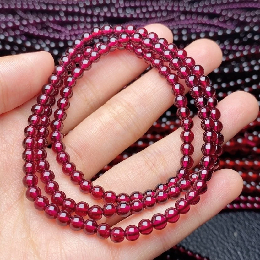 【闪购商品】未镶嵌手链石榴石空**落卡4枚紫色