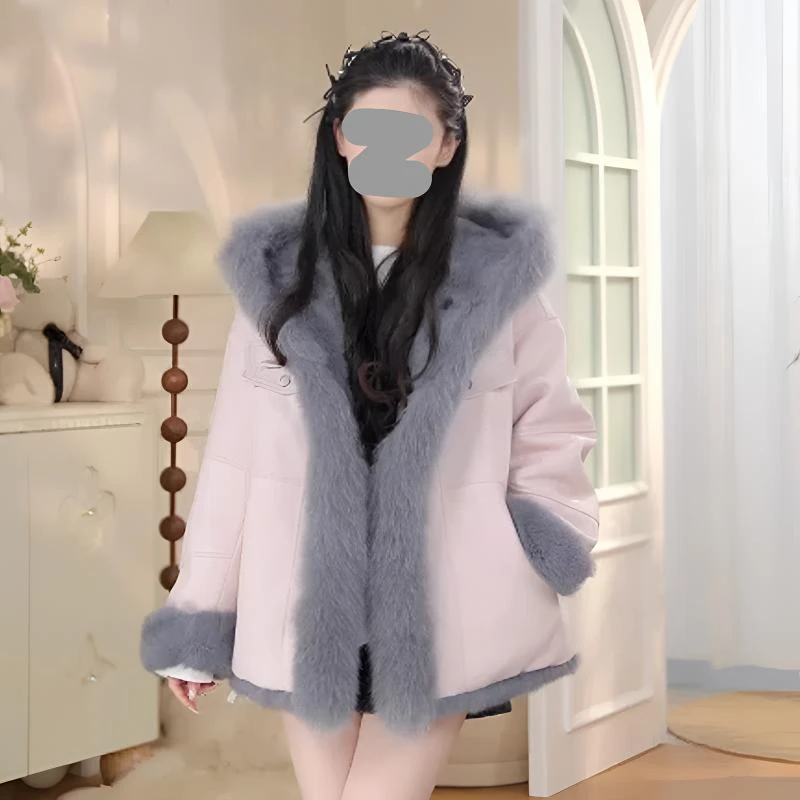 2025秋季新款连帽双面穿外套女韩版时尚高级感纯色小众洋气上衣