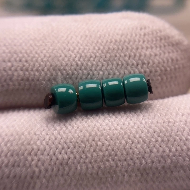 未镶嵌绿松石珠宝奇石直切对珠5.1mmAA539