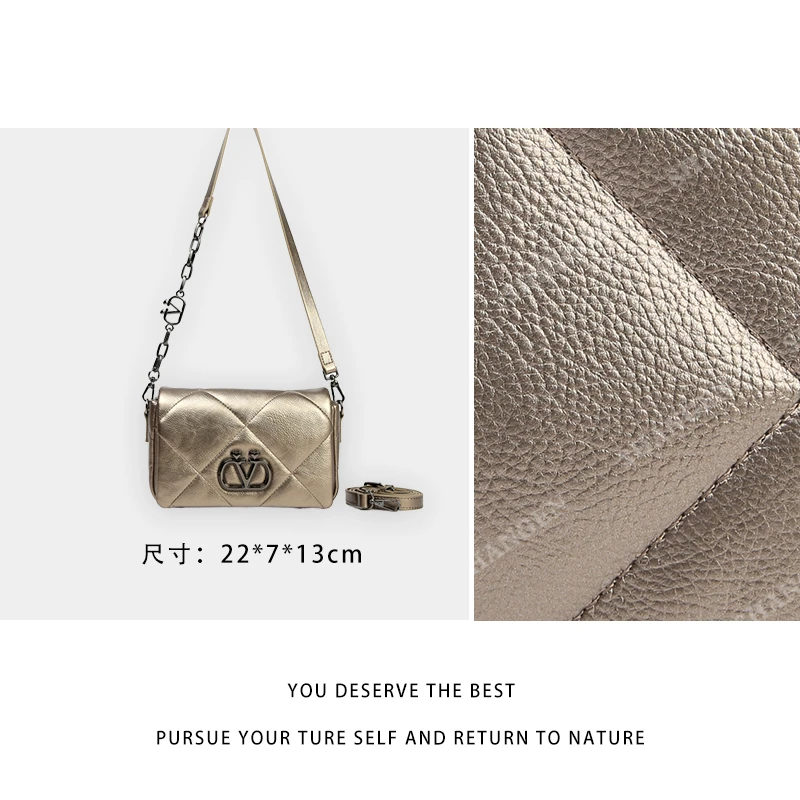 【尚恩CC】SKL-7629-香槟色-轻奢时尚女士新款手提单肩斜挎包