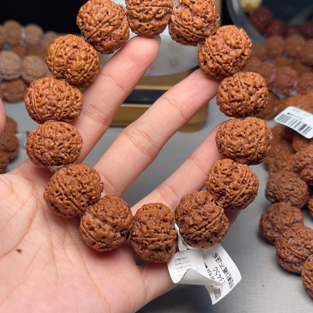 十***！金刚菩提手串原生态爆肉五瓣23+