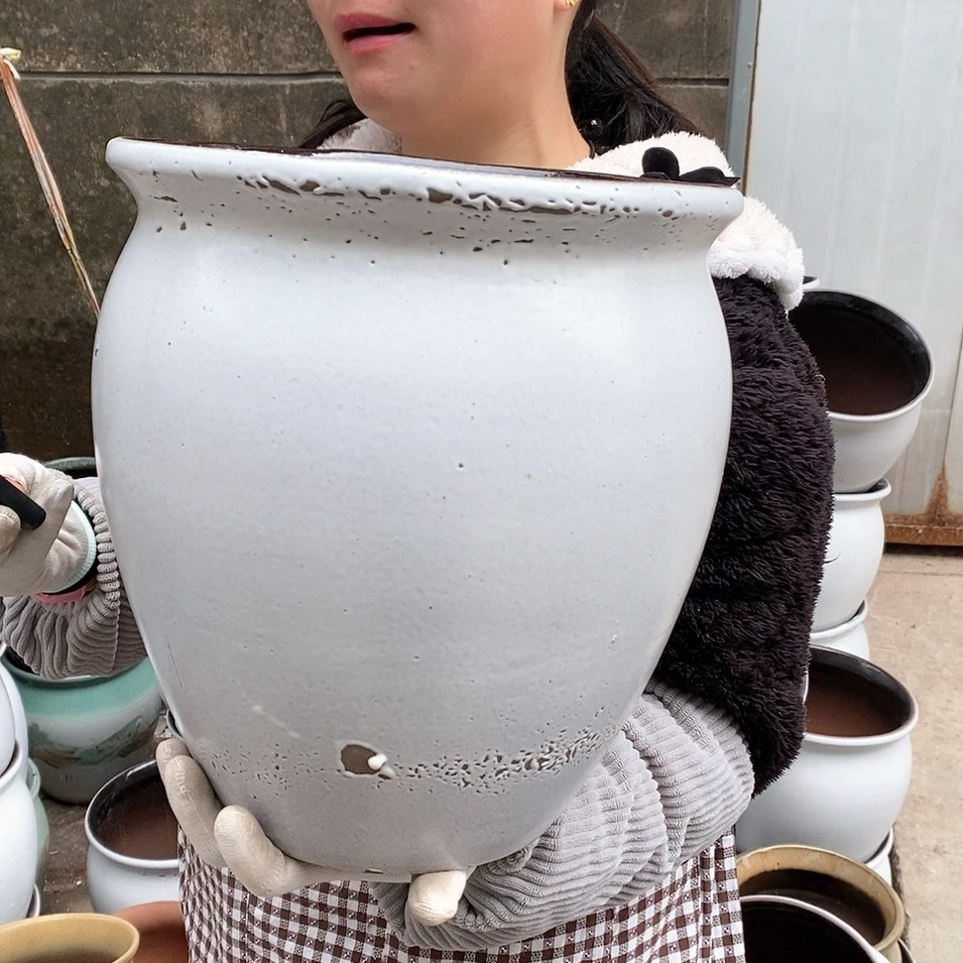 紫砂花盆大瑕疵口27高30