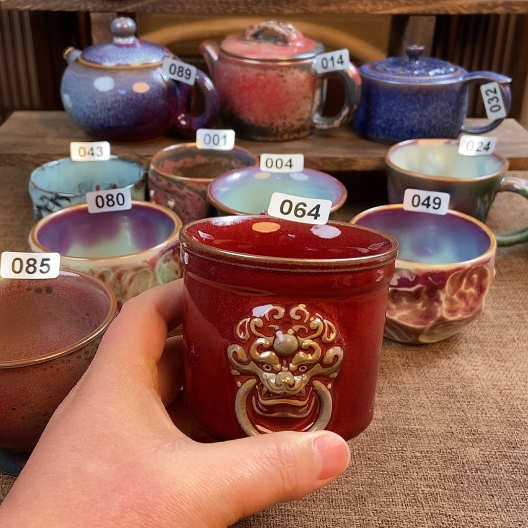 摆件远*钧瓷主人杯杯